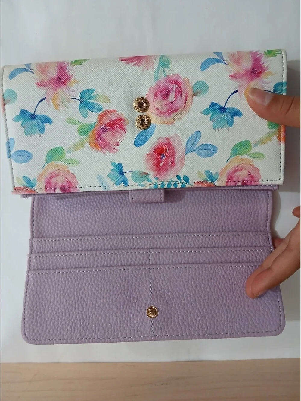WOMEN'S JULIA BUXTON COLORFUL ROSE WALLET